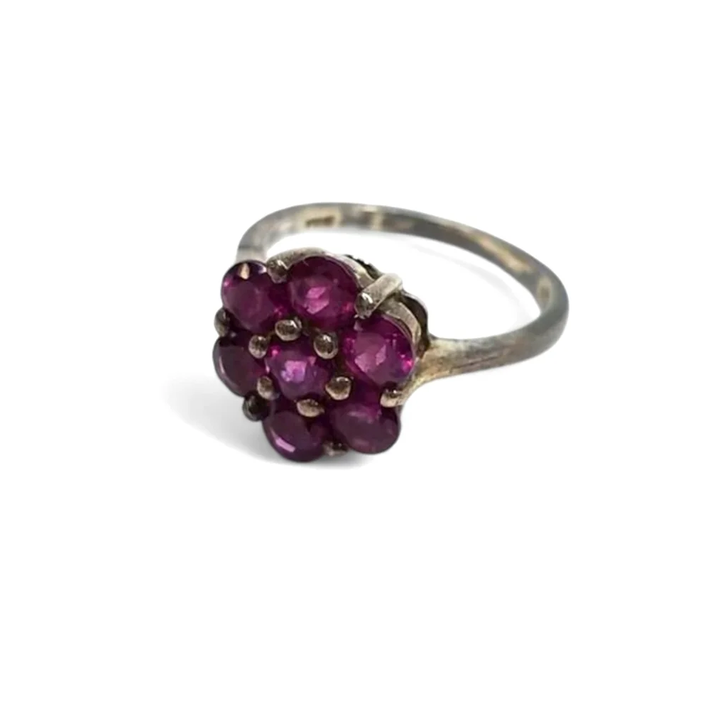 Pink Garnet 925 Sterling Silver Jewelry Set - Picture 6 of 7